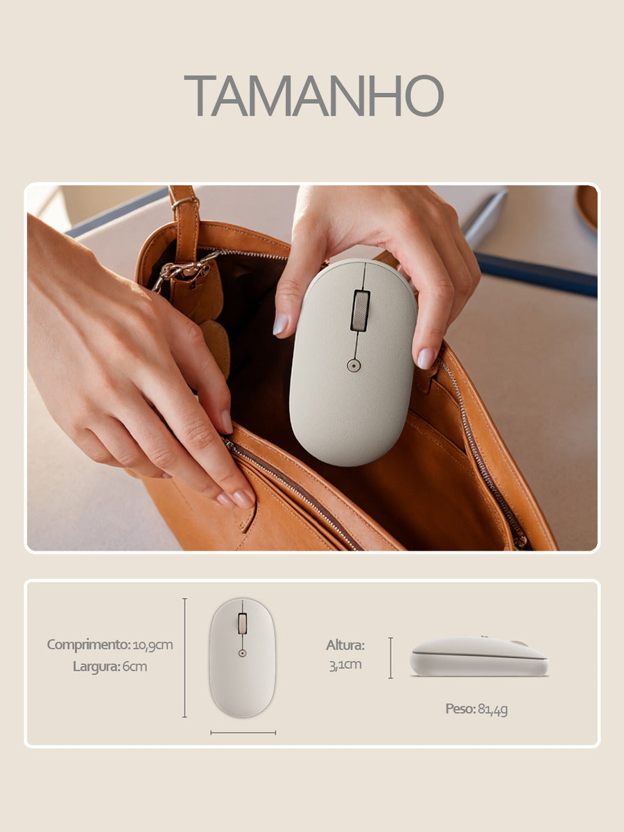 Mouse Satechi Bluetooth OnTheGo - Areia