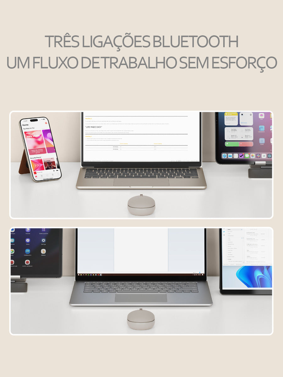 Mouse Satechi Bluetooth OnTheGo - Areia