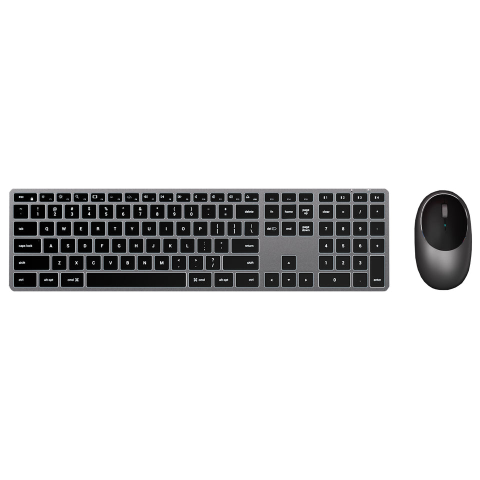 Kit Satechi Teclado X3 E Mouse M1 Sem Fio Cinza Espacial