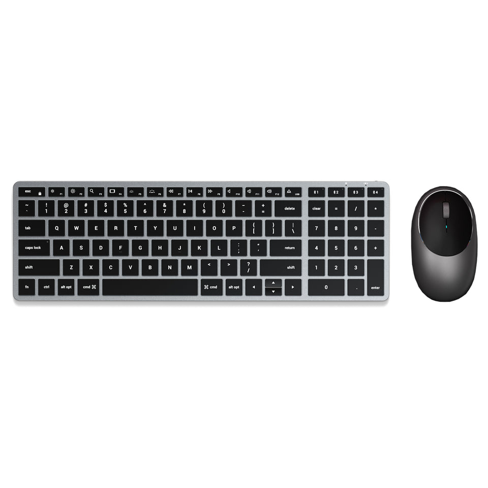 Kit Satechi Teclado X2 E Mouse M1 Sem Fio Cinza Espacial