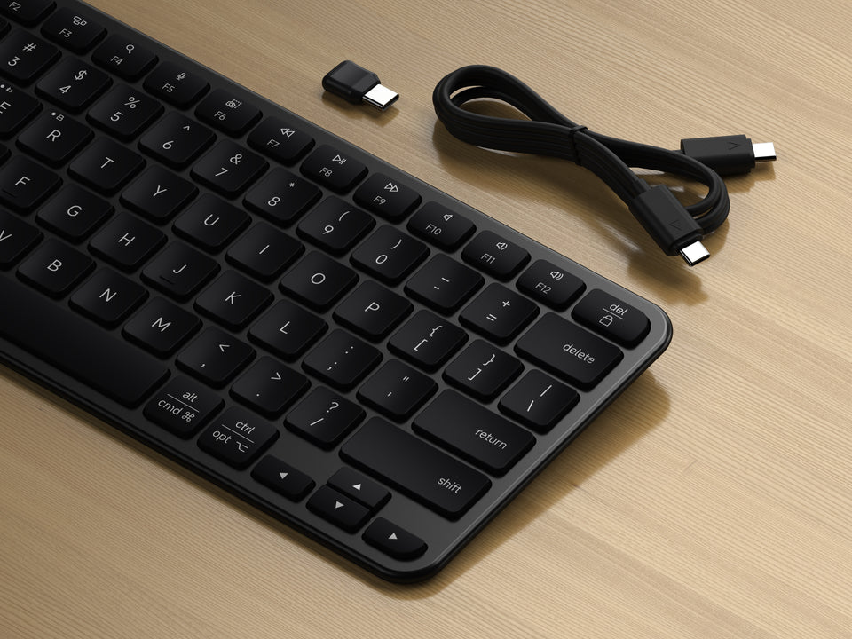 Kit Teclado e Mouse Sem Fio Satechi Slim EX1 e Slim EX - Preto