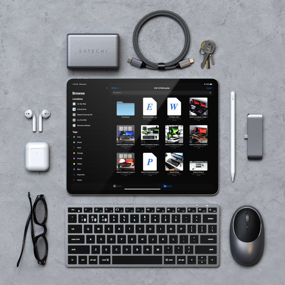Teclado Satechi Retroiluminado Bluetooth Slim X1 - US - Cinza Espacial