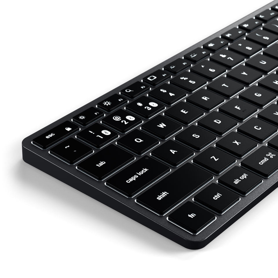 Teclado Satechi Retroiluminado Bluetooth Slim X1 - US - Cinza Espacial