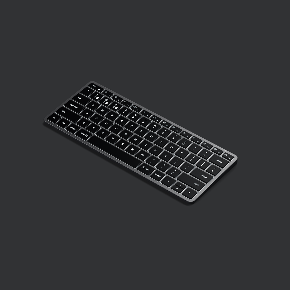Teclado Satechi Retroiluminado Bluetooth Slim X1 - US - Cinza Espacial
