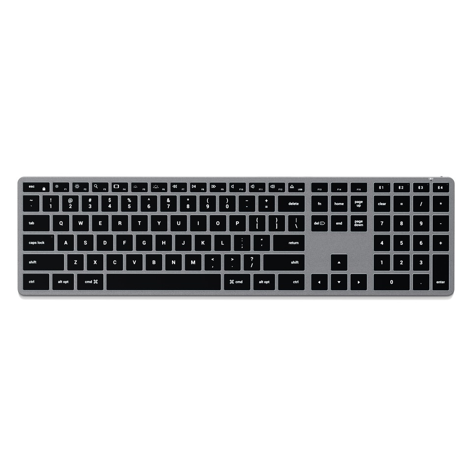 Teclado Satechi Retroiluminado Bluetooth Slim X3 - US - Cinza Espacial