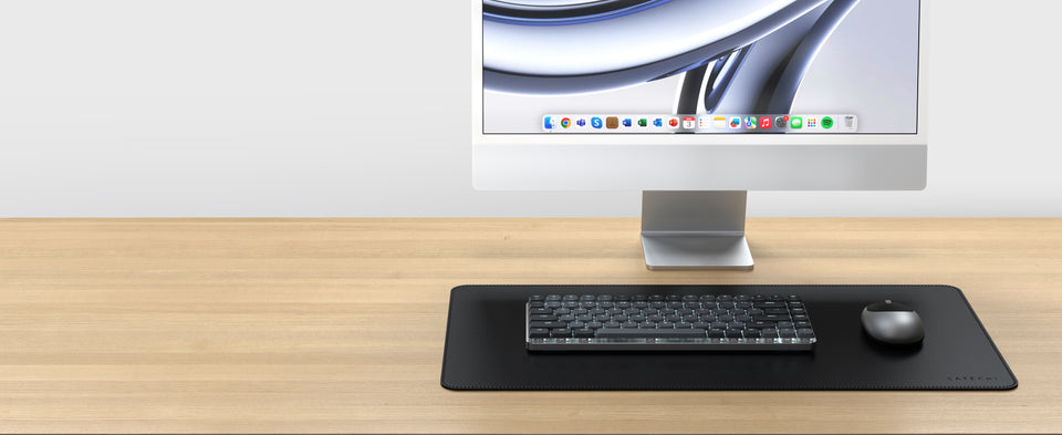 Teclado Satechi SM1 Retroiluminado com Bluetooth Mecânico Slim - US - Cinza e Preto