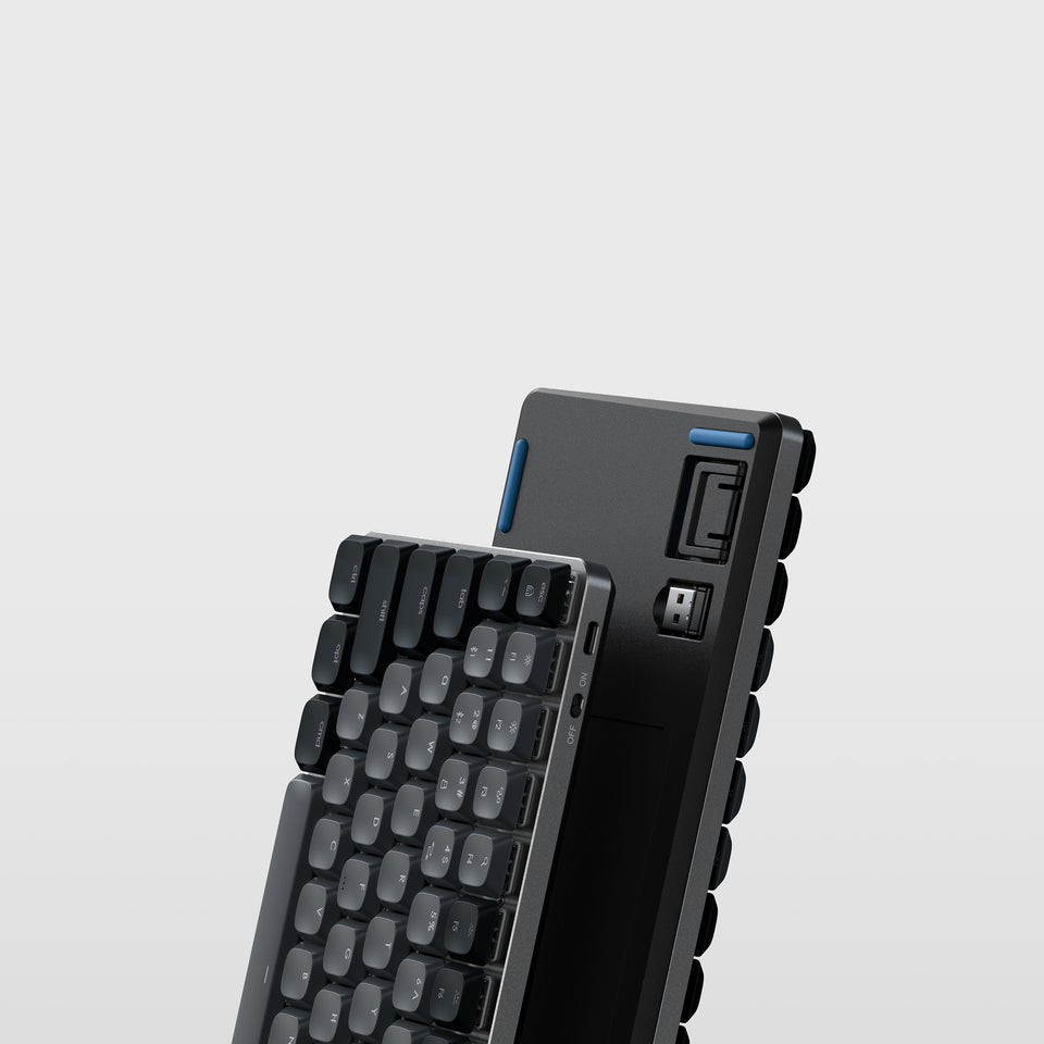 Teclado Satechi SM1 Retroiluminado com Bluetooth Mecânico Slim - US - Cinza e Preto