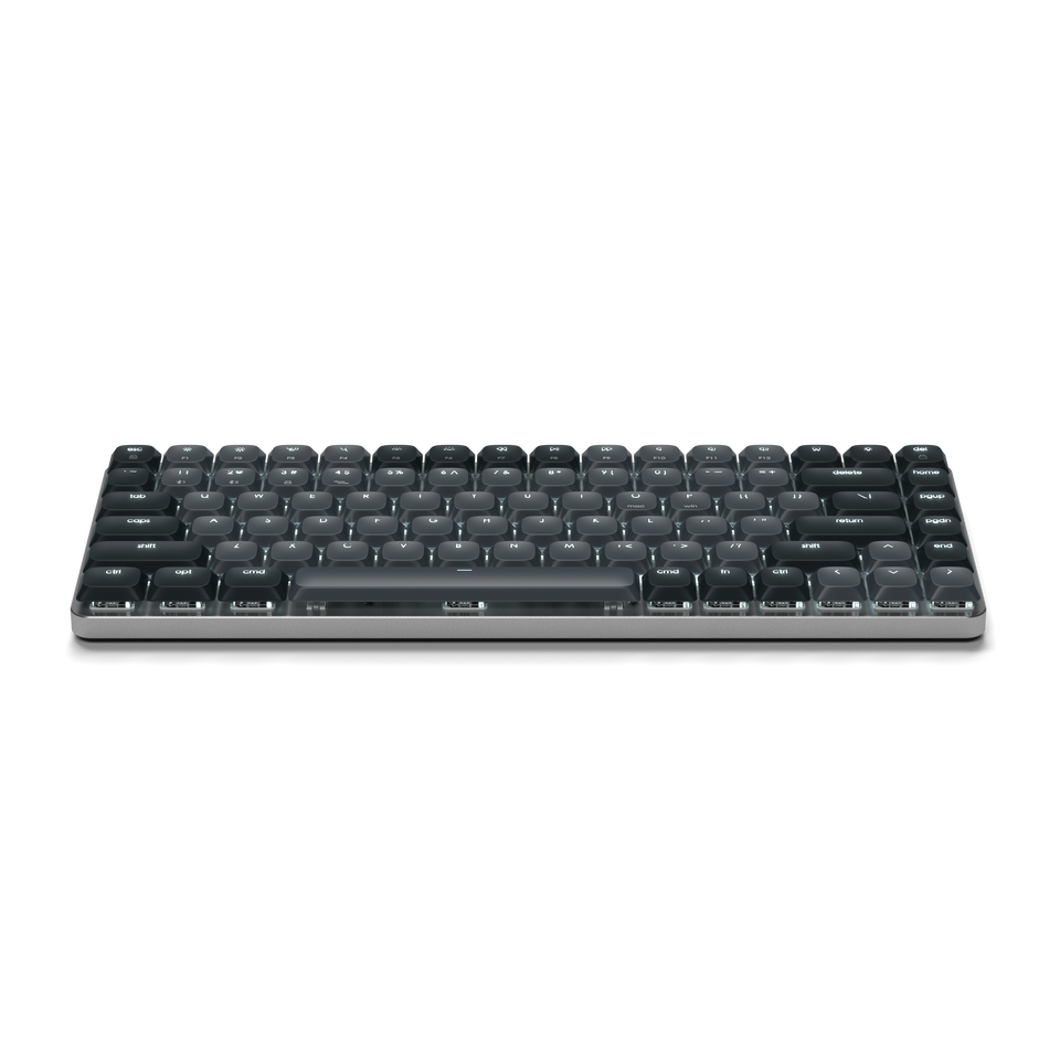 Teclado Satechi SM1 Retroiluminado com Bluetooth Mecânico Slim - US - Cinza e Preto