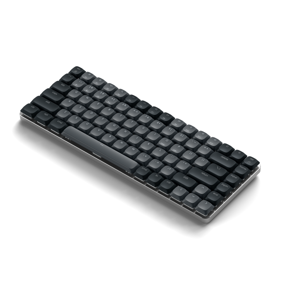 Teclado Satechi SM1 Retroiluminado com Bluetooth Mecânico Slim - US - Cinza e Preto