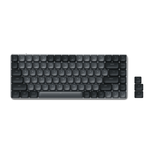 Teclado Satechi SM1 Retroiluminado com Bluetooth Mecânico Slim - US - Cinza e Preto