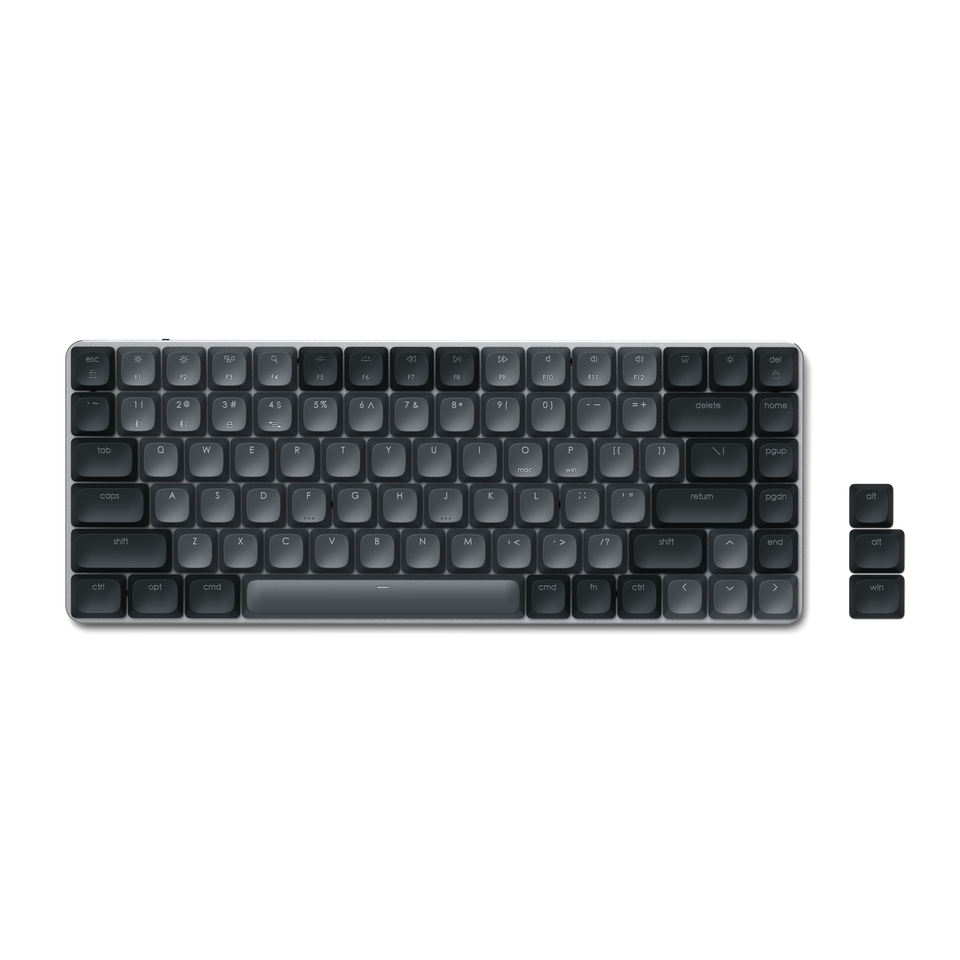 Teclado Satechi SM1 Retroiluminado com Bluetooth Mecânico Slim - US - Cinza e Preto