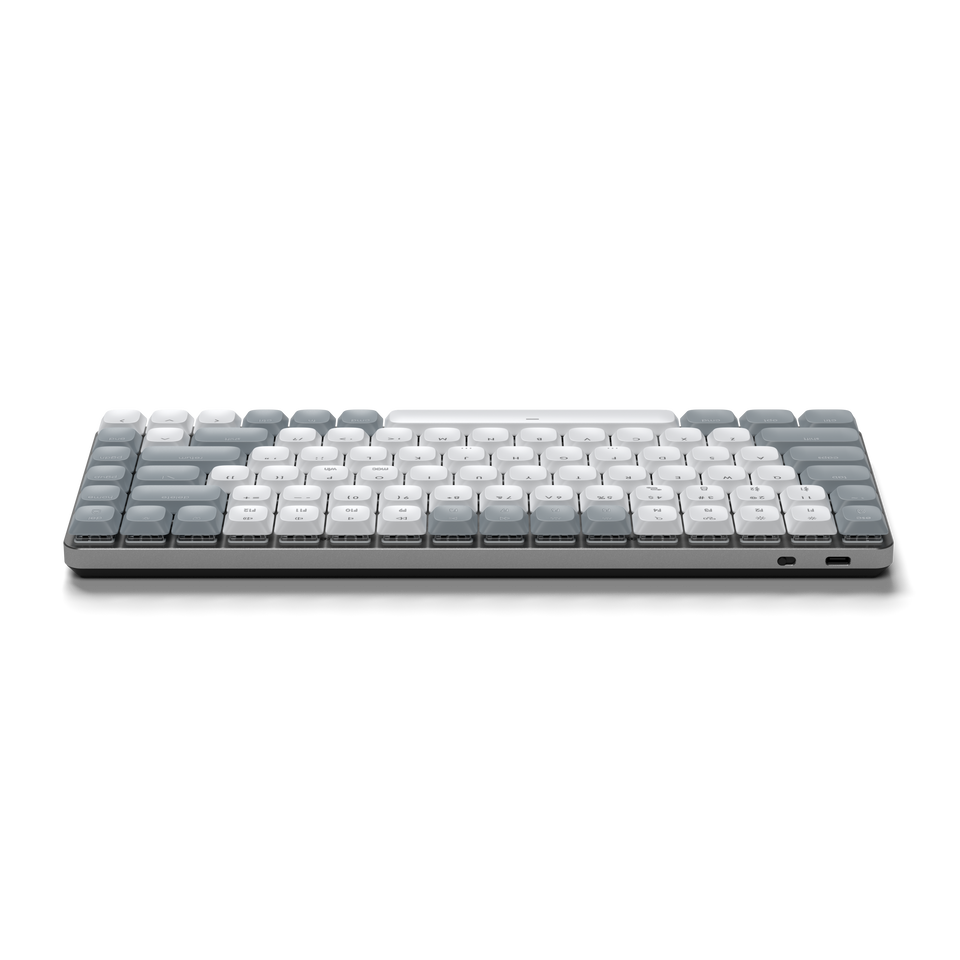 Teclado Satechi SM1 Retroiluminado com Bluetooth Mecânico Slim - US - Branco e Cinza