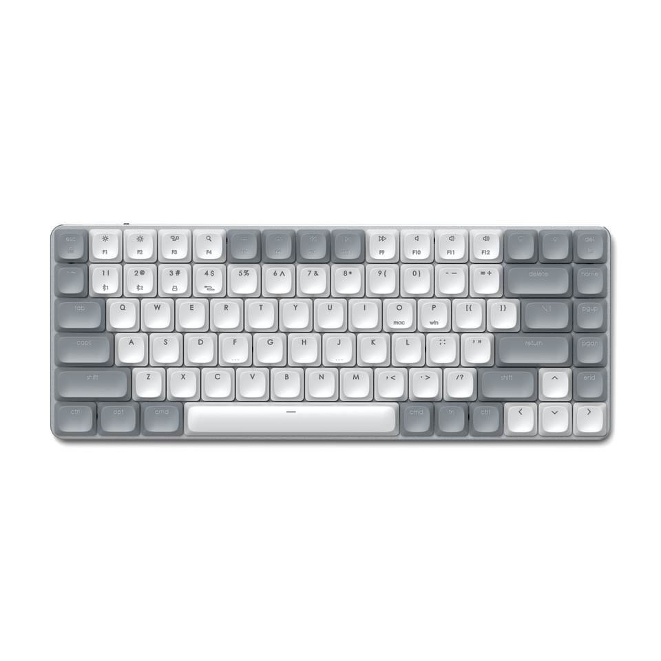 Teclado Satechi SM1 Retroiluminado com Bluetooth Mecânico Slim - US - Branco e Cinza
