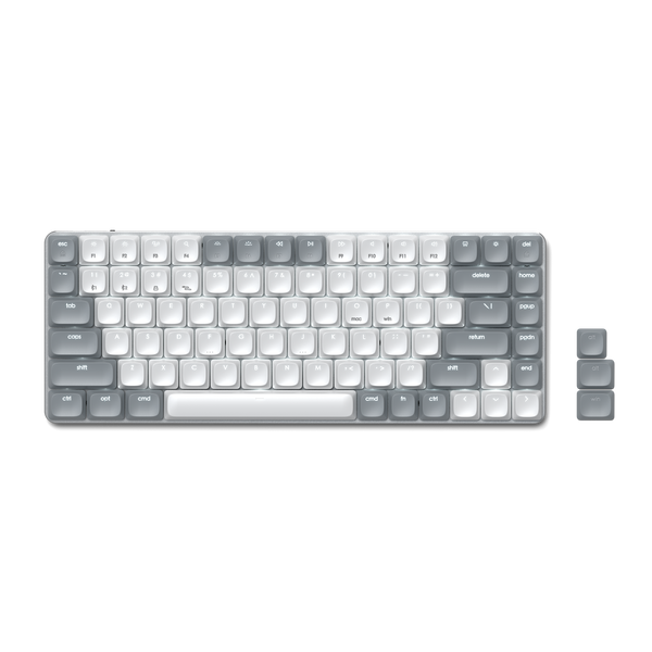 Teclado Satechi SM1 Retroiluminado com Bluetooth Mecânico Slim - US - Branco e Cinza