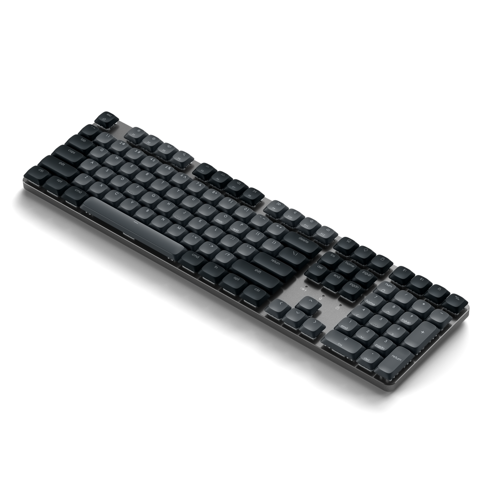 Teclado Satechi SM3 Retroiluminado com Bluetooth Mecânico Slim - US - Cinza e Preto
