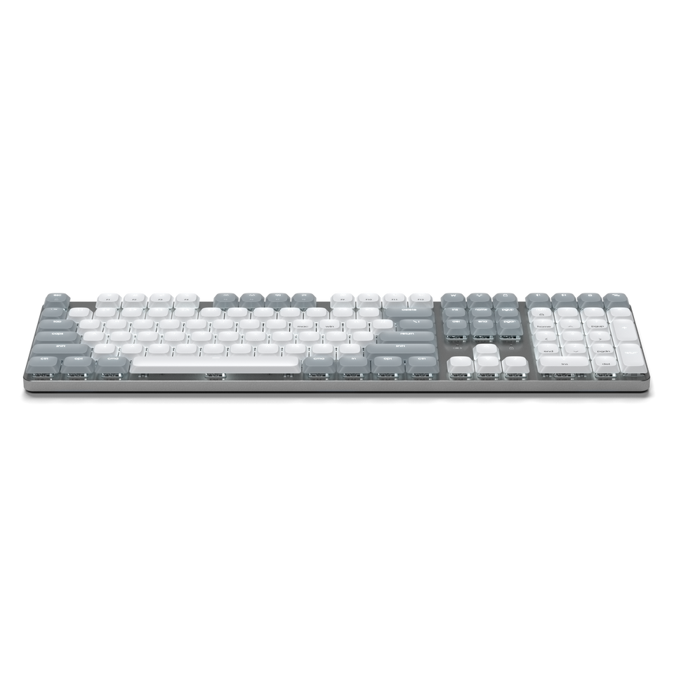Teclado Satechi SM3 Retroiluminado com Bluetooth Mecânico Slim - US - Branco e Cinza