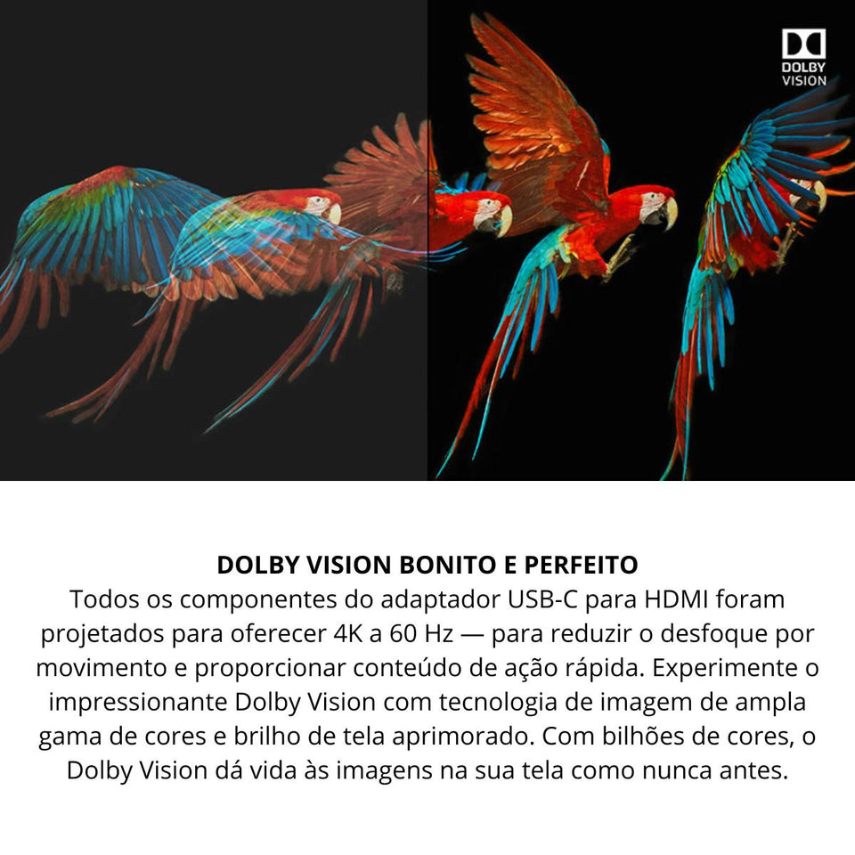 Adaptador Belkin USB-C para HDMI com Dolby Vision 4K 60Hz – Branco