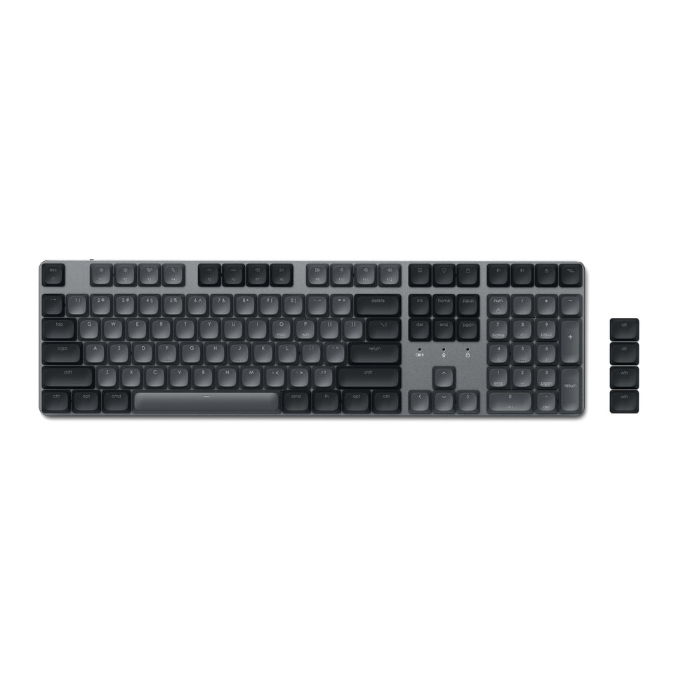 Teclado Satechi SM3 Retroiluminado com Bluetooth Mecânico Slim - US - Cinza e Preto