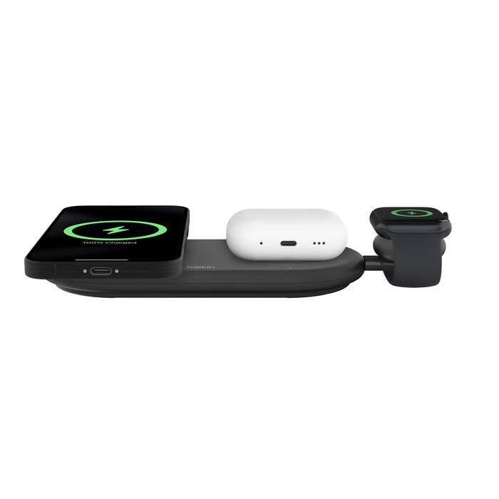 Carregador Belkin BoostCharge Pro Wireless 3 em 1 Magnético Qi2 15W Preto