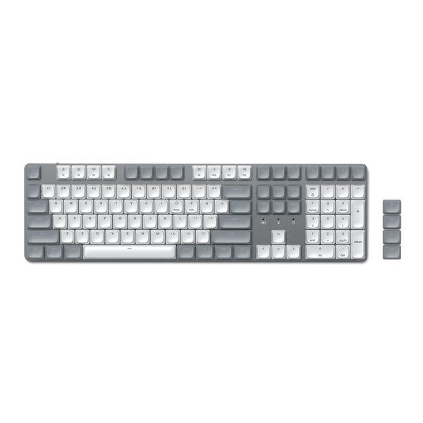 Teclado Satechi SM3 Retroiluminado com Bluetooth Mecânico Slim - US - Branco e Cinza