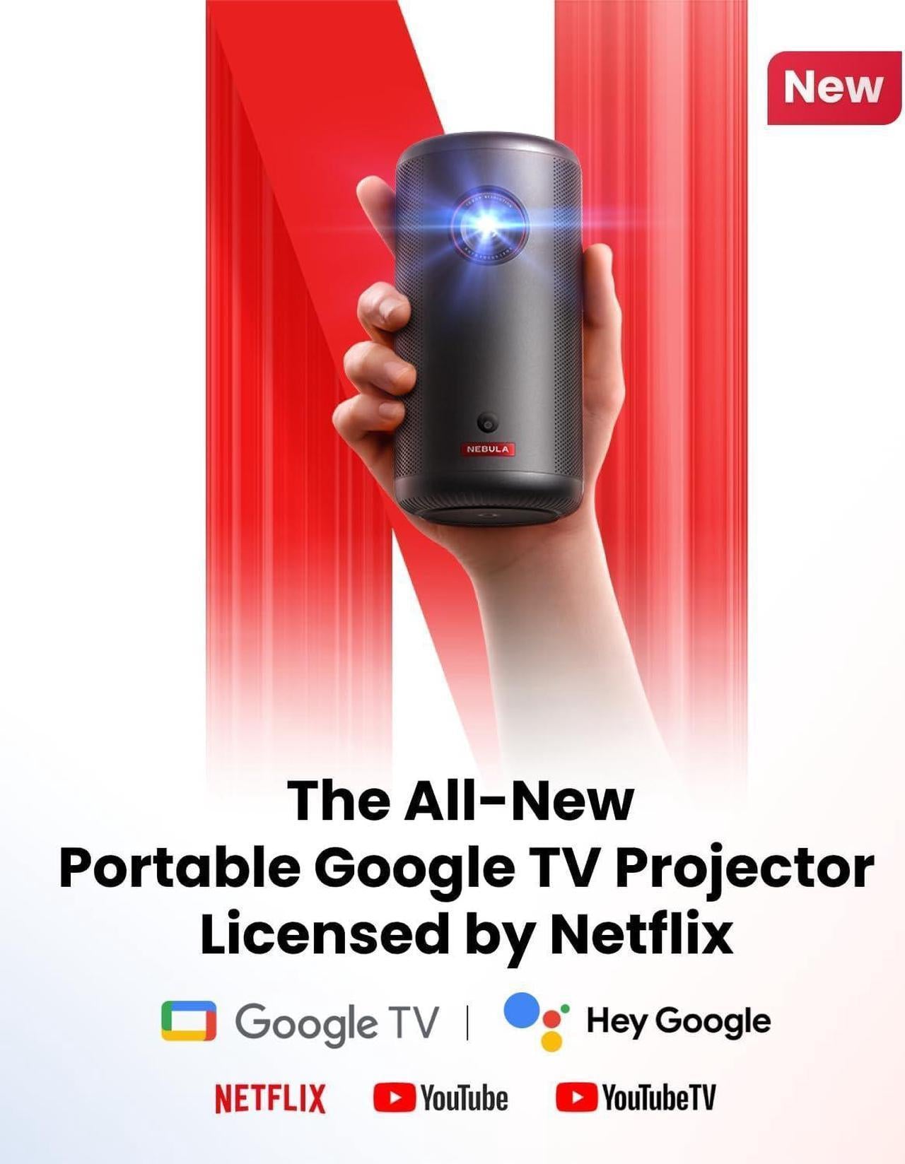 Mini Projetor Nebula Anker Capsule 3 Portátil com Wi-Fi