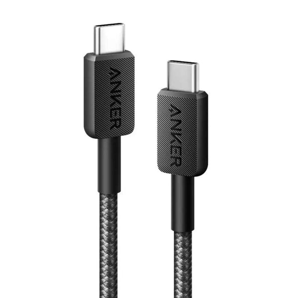 Cabo Anker Usb-C Para Usb-C 322 60w 90cm Nylon Trançado - Preto