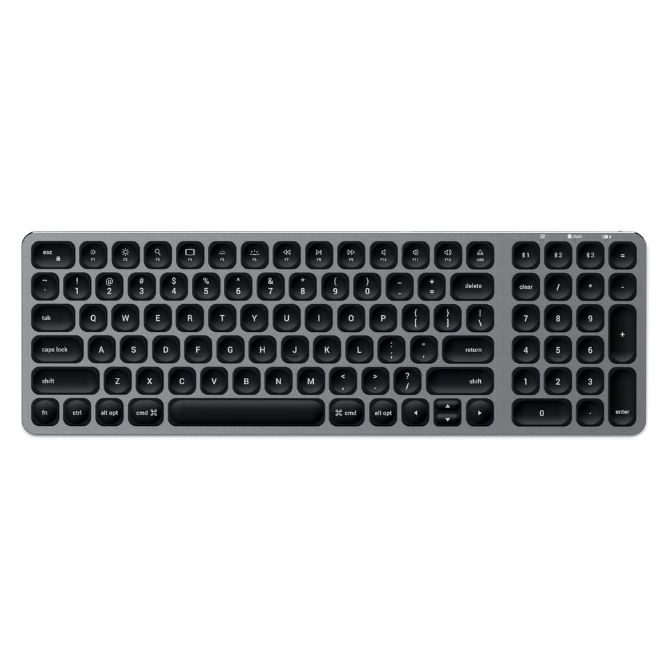 Teclado Satechi Retroiluminado Bluetooth Compacto - US - Cinza Espacial